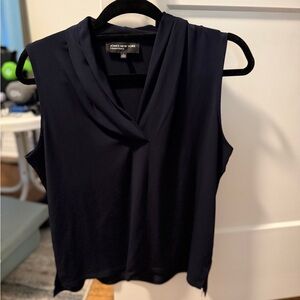 Jones New York Women's Navy Sleeveless Blouse
